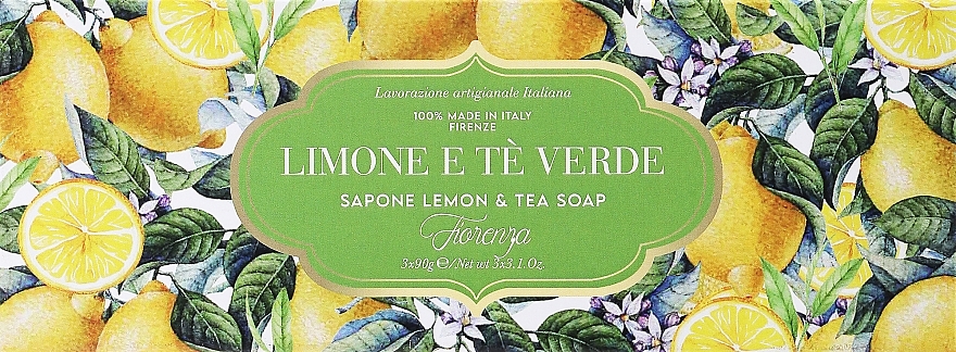Lime & Green Tea Soap Set - Gori 1919 Floreal (soap/3 x 90 g) — photo N12