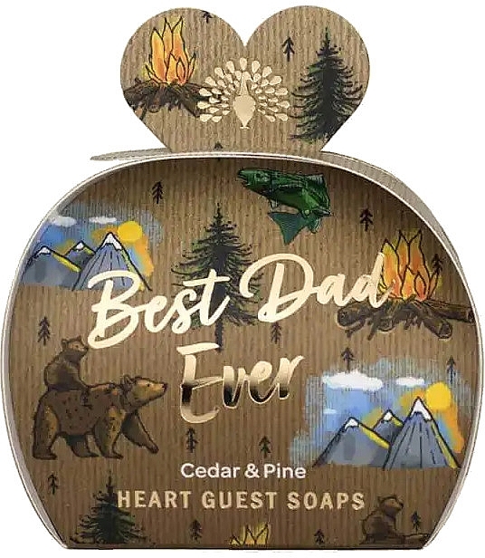 Set - The English Soap Company Occasions Collection Best Dad Ever Heart Guest Soaps (soap/3x20g) — photo N1