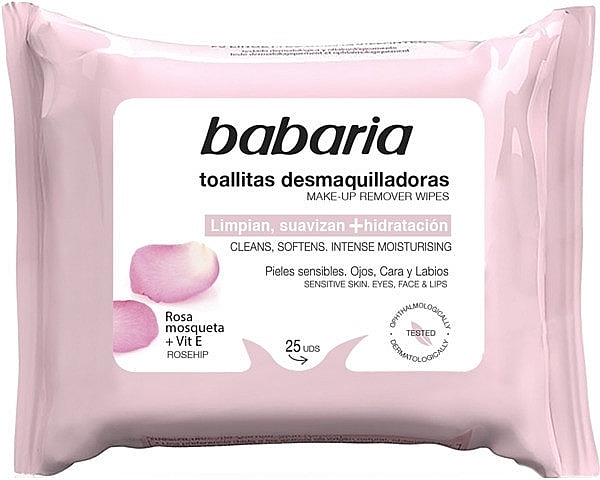 Makeup Remover Wipes - Babaria Rosa Mosqueta Water Wipes — photo N2