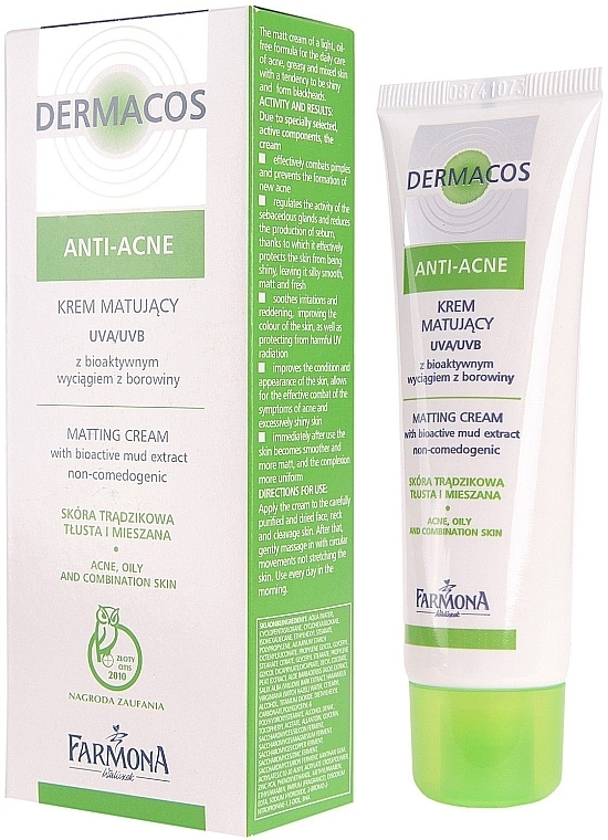 Matte Day Face Cream - Farmona Dermacos Anti-Acne Matting Cream — photo N1