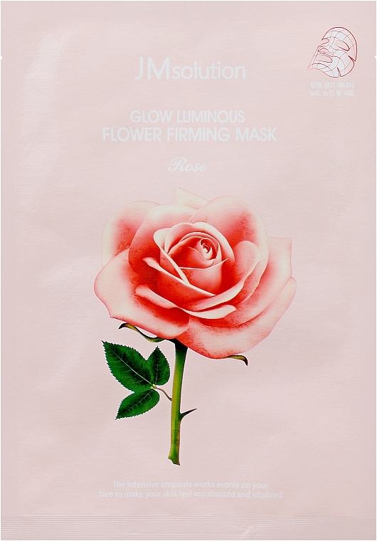 Sheet Mask with Damask Rose Extract - JMsolution Glow Luminous Flower Firming Mask — photo N2