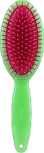 Hair Brush 22x6.5 cm, green - Janeke Large Oval Air-Cushioned Brush — photo N1