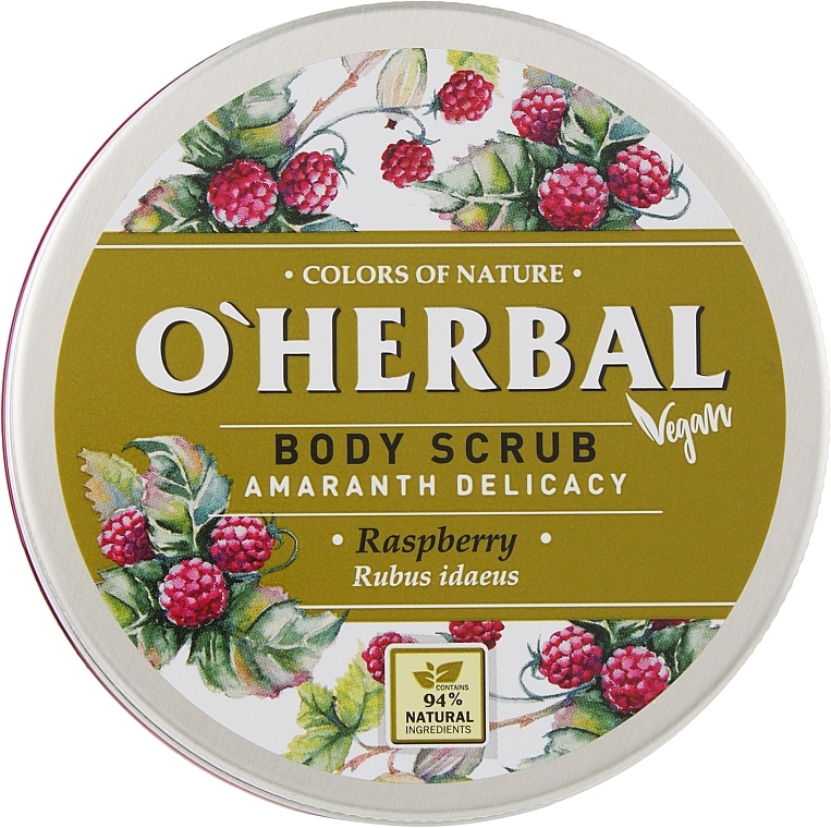Body Scrub "Raspberry" - O’Herbal Body Scrub Raspberry — photo N4