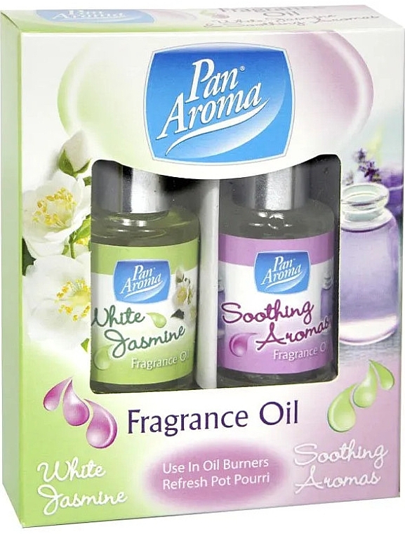 Aroma Oil Set - Pan Aroma Fragrance Oil White Jasmine & Soothing Aromas (fr/oil/2x10ml) — photo N3