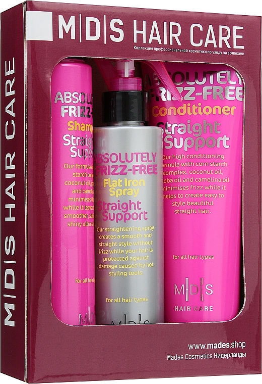 Frizz-Free Set - Mades Cosmetics Frizz-Free (sham/250ml + cond/250ml + spray/200ml) — photo N1