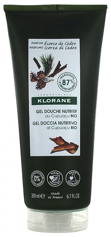 Cedar Bark Shower Gel - Klorane Cupuacu Nourishing Shower Gel Cedar Bark — photo N1