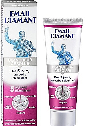 Absolute White Toothpaste - Email Diamant Dentifrice Blancheur Absolue — photo N1