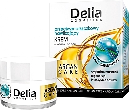 Fragrances, Perfumes, Cosmetics Moisturizing Anti-wrinkle Cream with Hyaluronic Acid - Delia Argan Care Cream