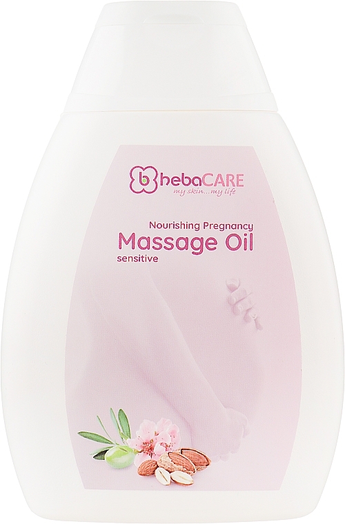 Anti Stretch Marks Massage Oil - HebaCARE Nourishing Pregnancy Sensitive Massage Oil — photo N2