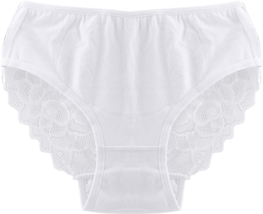 Cotton Panties with Lace 'Figi', white - Moraj — photo N9