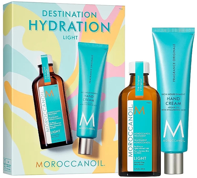 Set - MoroccanOil Destination Hydration Light Hair & Body Set (h/oil/100ml + h/cr/100ml) — photo N1