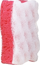 Fragrances, Perfumes, Cosmetics Shower Sponge, 6048, white-red - Donegal