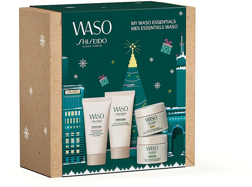 Set - Shiseido Waso Holiday Kit (mask/30ml + gel/30ml + mask/15ml + cr/15ml) — photo N1