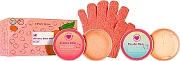 Fragrances, Perfumes, Cosmetics Set - I Heart Revolution Peachy Bum Gift Set (b/scrub/185g + b/mask/120g + mitt/2psc)