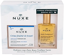 Fragrances, Perfumes, Cosmetics Set - Nuxe Creme Fraiche De Beaute Dry Skin (cr/50ml + oil/30ml)