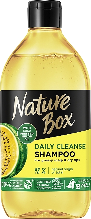 Shampoo for Oiliness-Prone Hair - Nature Box Melon Oil Daily Cleanse Shampoo — photo N1