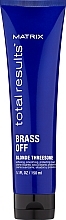 Leave-In Deep Nourishing & Heat Protection for Blonde Hair - Matrix Total Results Brass Off Blonde Threesome — photo N1