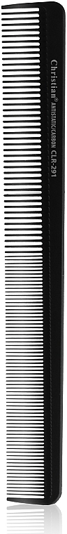 Carbon Antistatic Comb Medium-fine Teeth, CLR-291 - Christian — photo N2