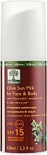 Fragrances, Perfumes, Cosmetics Sunscreen Body Milk - Bioselect Olive Sun Milk For Face & Body SPF15