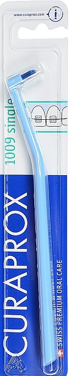 Single CS 1009 Mono Toothbrush, blue - Curaprox — photo N4