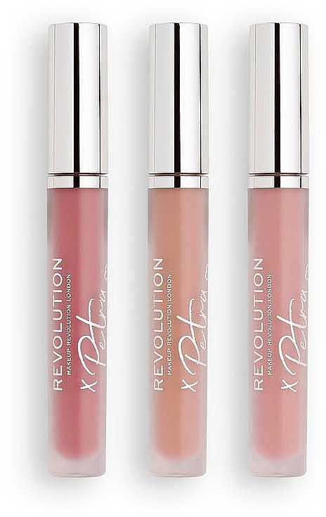 Liquid Lipstick Set - Makeup Revolution X Petra XOXO Lip Collection (lipstick/3x3ml) — photo N7