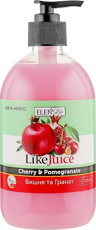 Liquid Cream Soap "Cherry & Pomegranate" - ElenSee Like Juice — photo N5