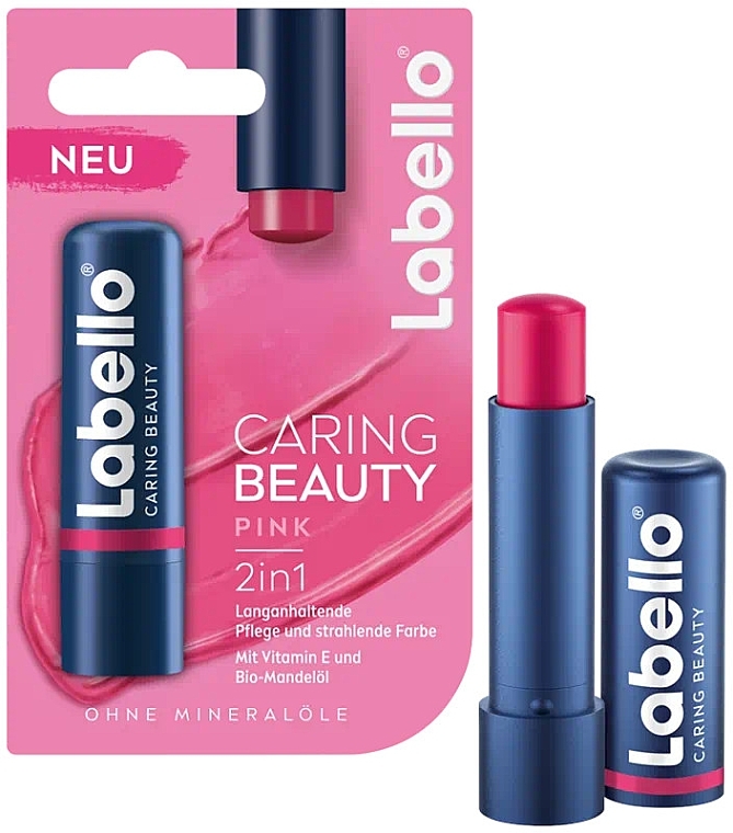 Lip Balm - Labello Caring Beauty Pink — photo N1