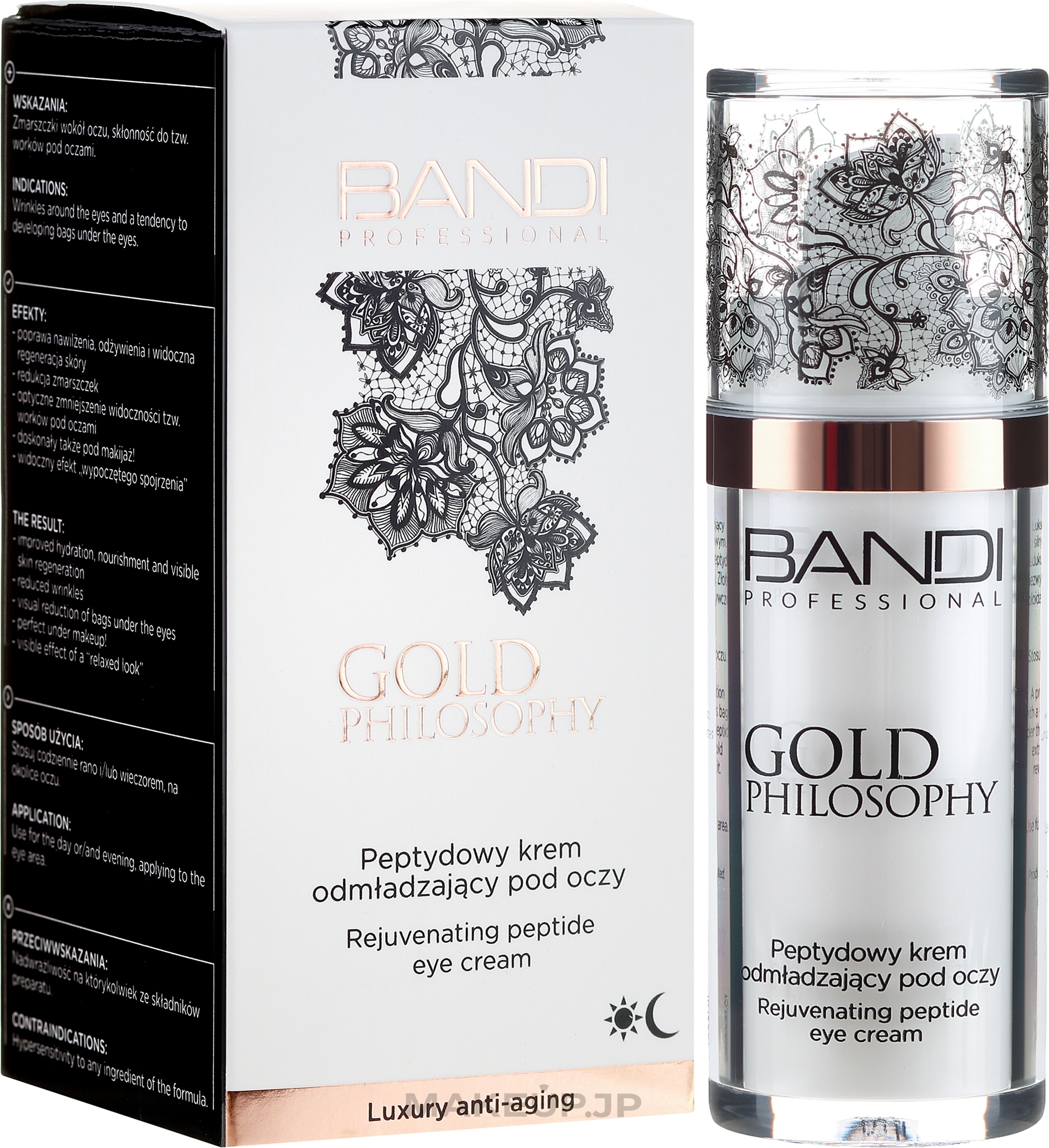 Eye Contour Peptide Cream - Bandi Professional Gold Philosophy Rejuvenating Peptide Eye Cream — photo 30 ml