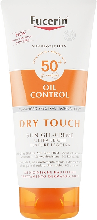 Mattifying Ultra Lght Sun Gel Cream - Eucerin Oil Control Dry Touch Sun Gel-Cream SPF50+ — photo N1