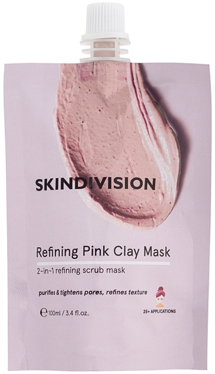 2-in-1 Refining Scrub Mask - SkinDivision Refining Pink Clay Mask — photo N5