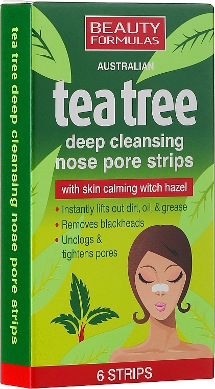 Cleansing Nose Pore Strips - Beauty Formulas Tea Tree Deep Cleansing Nose Pore Strips — photo N1