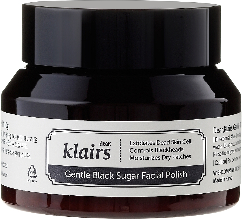 Moisturizing Face Peeling - Klairs Gentle Black Sugar Facial Polish — photo N2