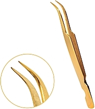 Fragrances, Perfumes, Cosmetics Curved Tweezers, 013, golden - Lena Lashes