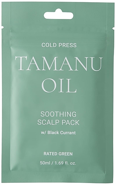 Soothing Scalp Pack with Tamanu Oil & Black Currant - Rated Green Cold Press Tamanu Oil Soothing Scalp Pack (sachet) — photo N1