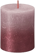 Fragrances, Perfumes, Cosmetics Cylinder Candle Sunset Ash Rose, 80/68 mm - Bolsius Pillar Candle Sunset Ash Rose