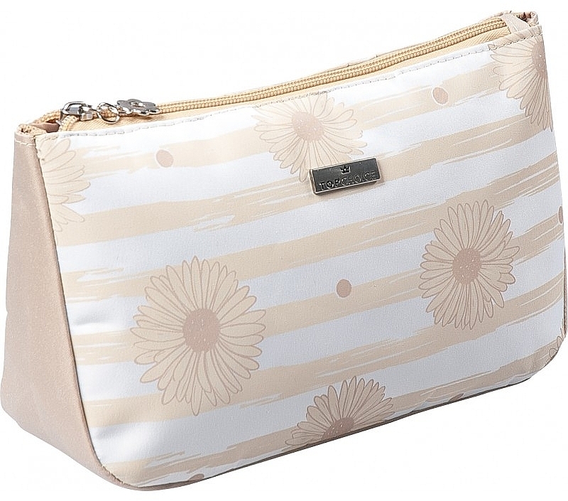 Makeup Bag "Marguerite", 98093, beige - Top Choice — photo N1