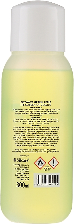 Nail Polish Remover - Silcare The Garden Of Colour Polish Remover Green Apple — photo N2