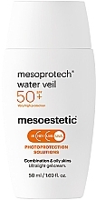 Fragrances, Perfumes, Cosmetics Sunscreen Face Emulsion - Mesoestetic Mesoprotech Water Veil SPF 50+