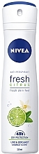 Body Deodorant Spray - Nivea Anti-Respirant Fresh Citrus Fresh Skin Feel Lime & Bergamot Orange Scent — photo N1