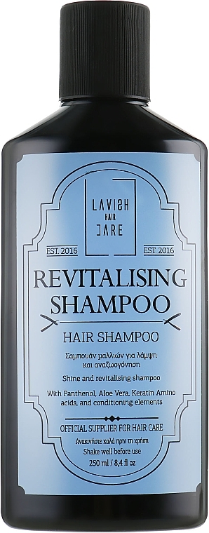 Men Hair Shampoo "Moisturizing & Repair" - Lavish Care Revitalizing Shampoo — photo N1