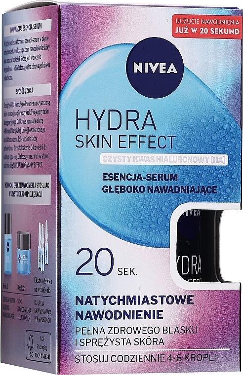 Moisturizing Face Ampoule - Nivea Hydra Skin Effect Essence-Serum Deeply Hydrating — photo N9