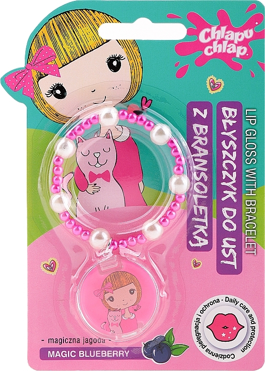 Berry Lip Gloss with Bracelet - Chlapu Chlap Lip Balm — photo N1