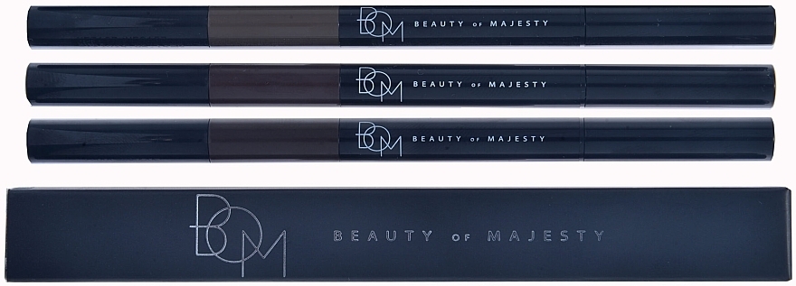 Brow Pencil 3 in 1 - Beauty of Majesty 3in1 Triple Edge Eyebrow — photo N4