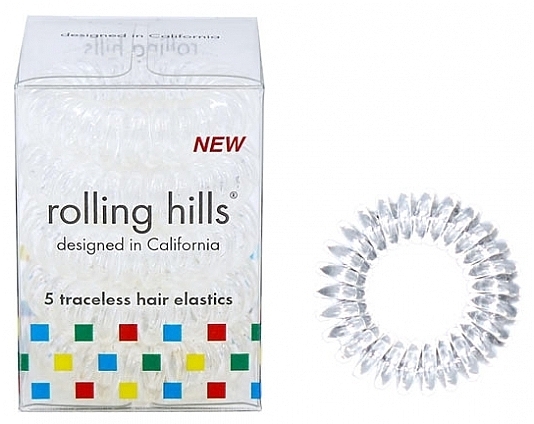 Traceless Hair Rings, transparent - Rolling Hills 5 Traceless Hair Rings Transparent — photo N4