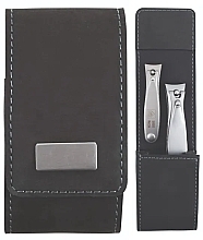 Manicure Set, 5x9x3 cm, black - Erbe Solingen Manicure Pocket Case Hunter — photo N1