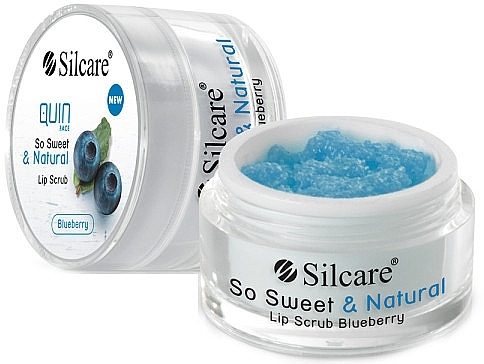 Lip Scrub "Blueberry" - Silcare Quin So Sweet & Natural Lip Scrub Blueberry — photo N1