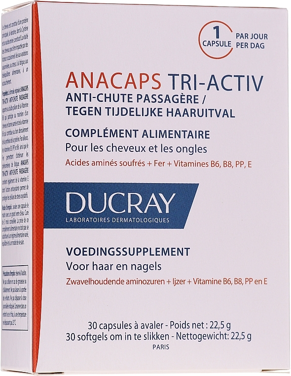 Scalp, Hair & Nail Food Supplement - Ducray AnaCaps Tri-Activ Capsule — photo N1