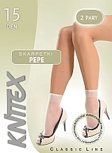 Women Socks 'Pepe', 15 Den, 2 pairs, grigio - Knittex — photo N1