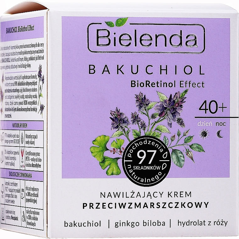 Moisturizing Anti-Wrinkle Cream 40+ - Bielenda Bakuchiol BioRetinol Efect 40+ — photo N2