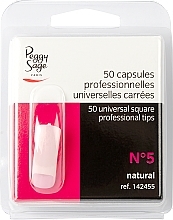 Fragrances, Perfumes, Cosmetics Universal Square Tips #5, 50 pcs - Peggy Sage Tips